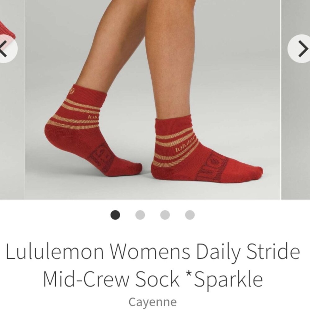 Lululemon Daily Stride Mid Crew Socks Sparkle